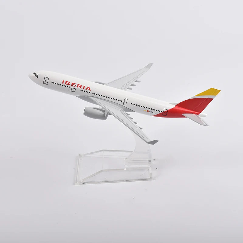 JASON TUTU 16cm Spain Iberia Airlines A330 Aircraft Model Planel Airplane Diecast Metal 1/400 Scale Planes