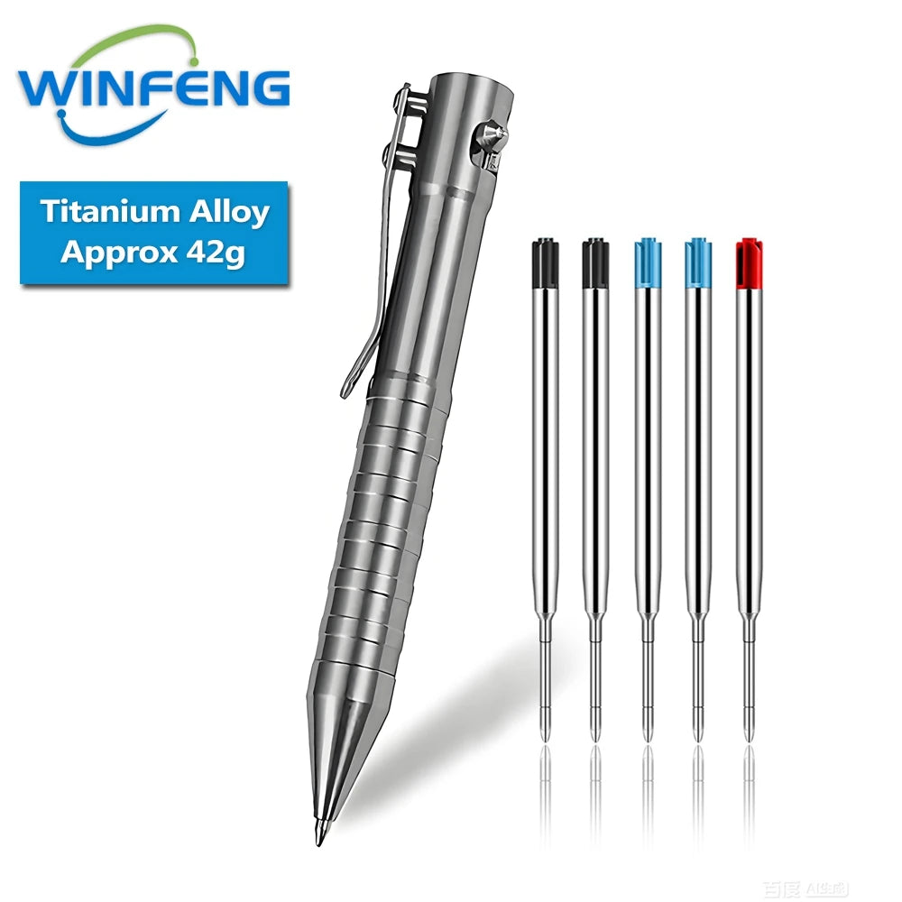 High Quality Metal Self Defense Tactical Pen Bolt Action Business Signature Ballpoint Pen Emergency Glass Breaker Survival Kits