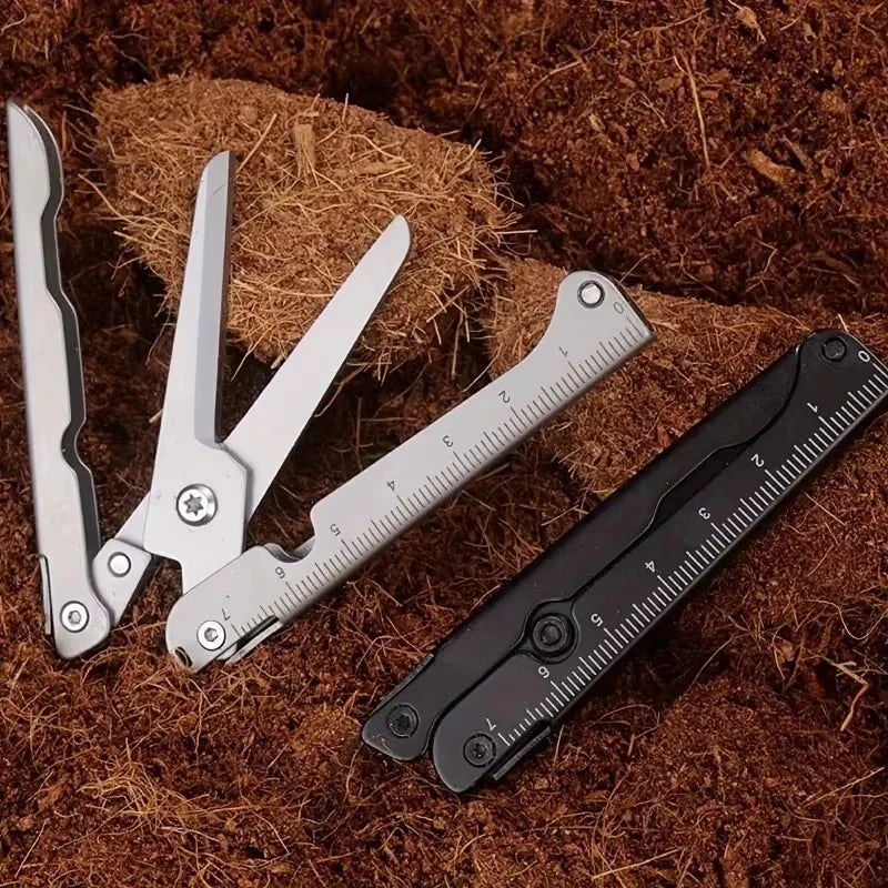 Multifunctional Portable Folding Scissors Stainless Steel Outdoor Survival Camping Fishing Hunting Tool