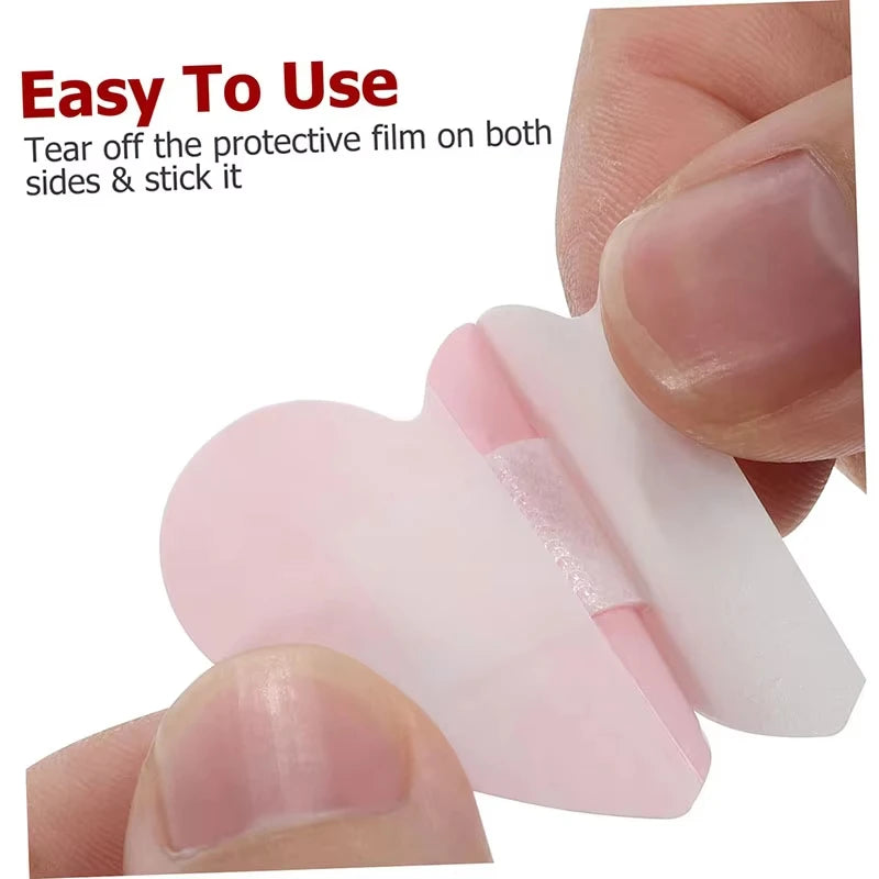 20/50PCS Red Heart-Shaped Adhesive Bandages - Waterproof Breathable Wound Dressing Plasters Skin Tape for Kids & Adults