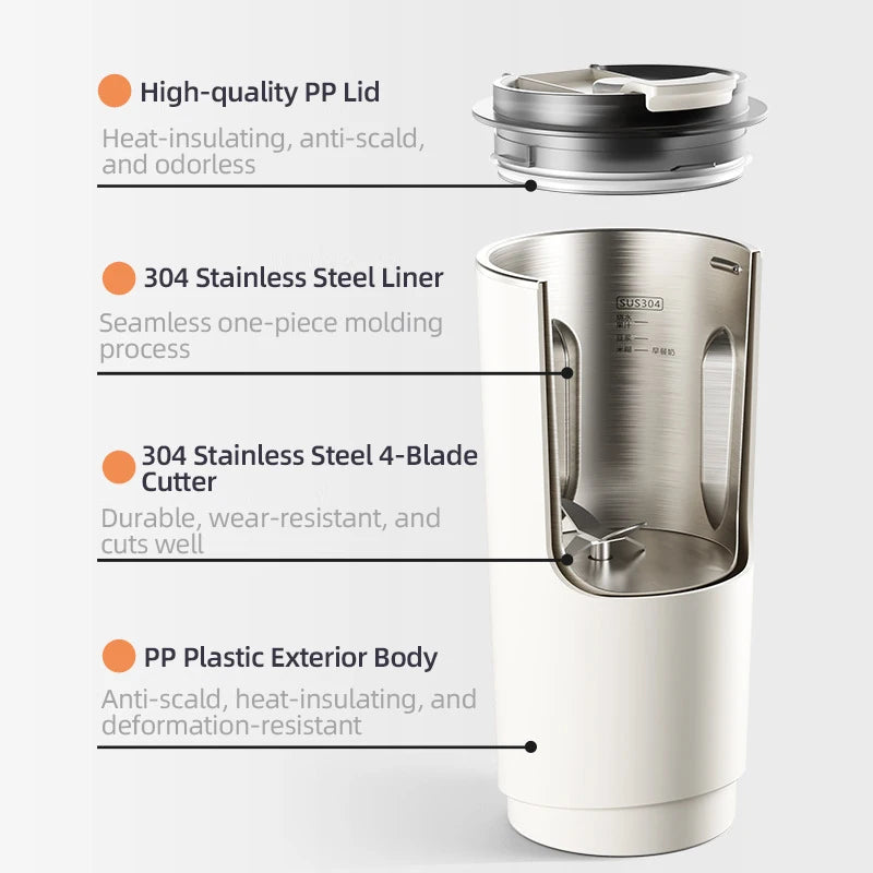 300ml Mini Soy Milk Machine Electric Juicer Blender Multifunctional Wall Breaking Machine Soybean Milk Maker Breakfast Machine