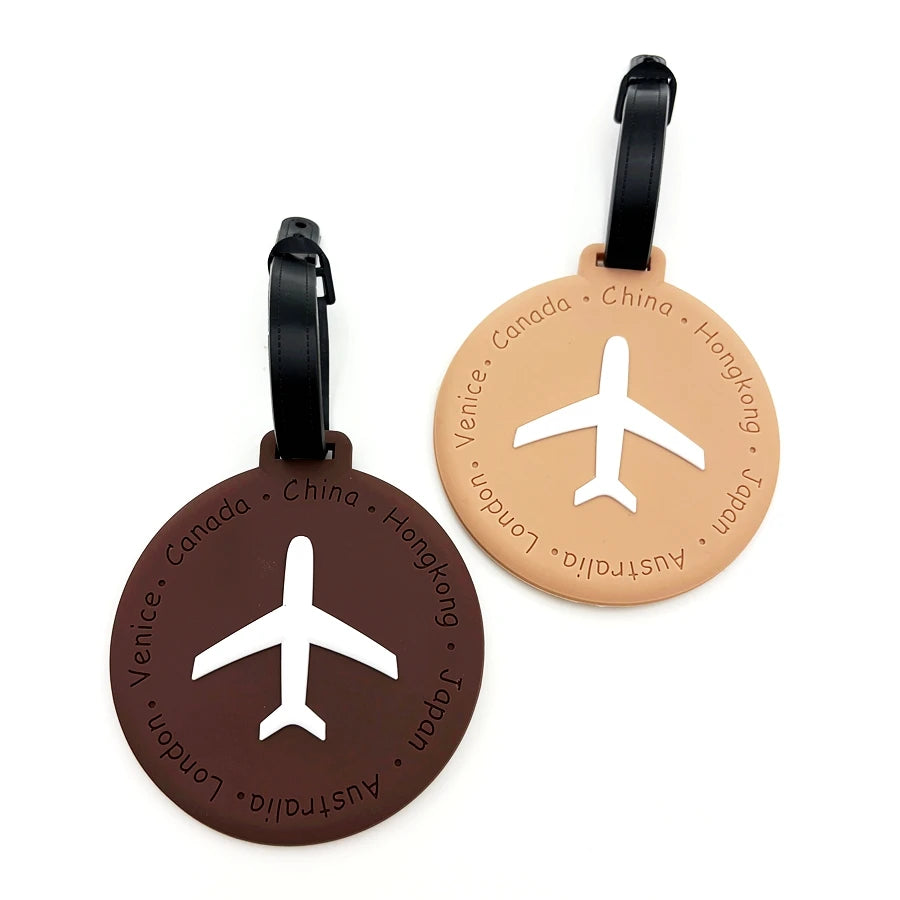 1pc/2pc Customizable Name Tag Luggage Tag Travel Bag Hanging Accessory Anti-Lost ID Badge Display Lanyard