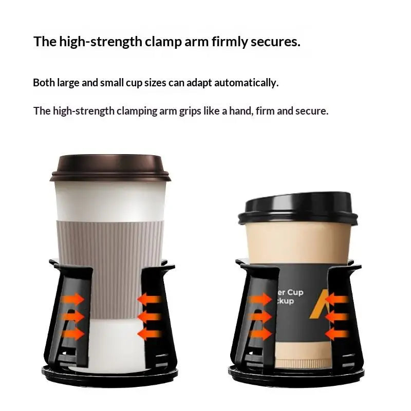 SU 1/2Pcs Car Beverage Holder Adhesive Cup Storage Rack Car Cup Bottle Holder Multifunction Drink Rack Auto Accessories Black