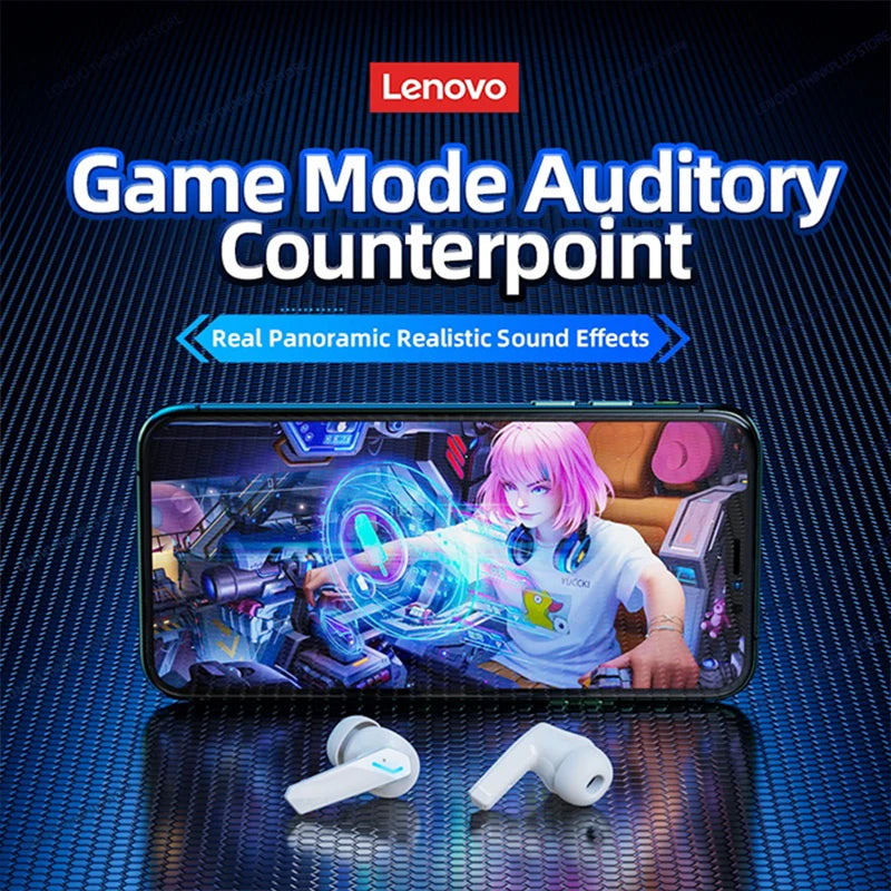 Choice Lenovo GM2 Pro Wireless Bluetooth Earphones Gaming Low Latency Dual Mode Music Earbuds TWS Sports In-Ear Headset With Mic
