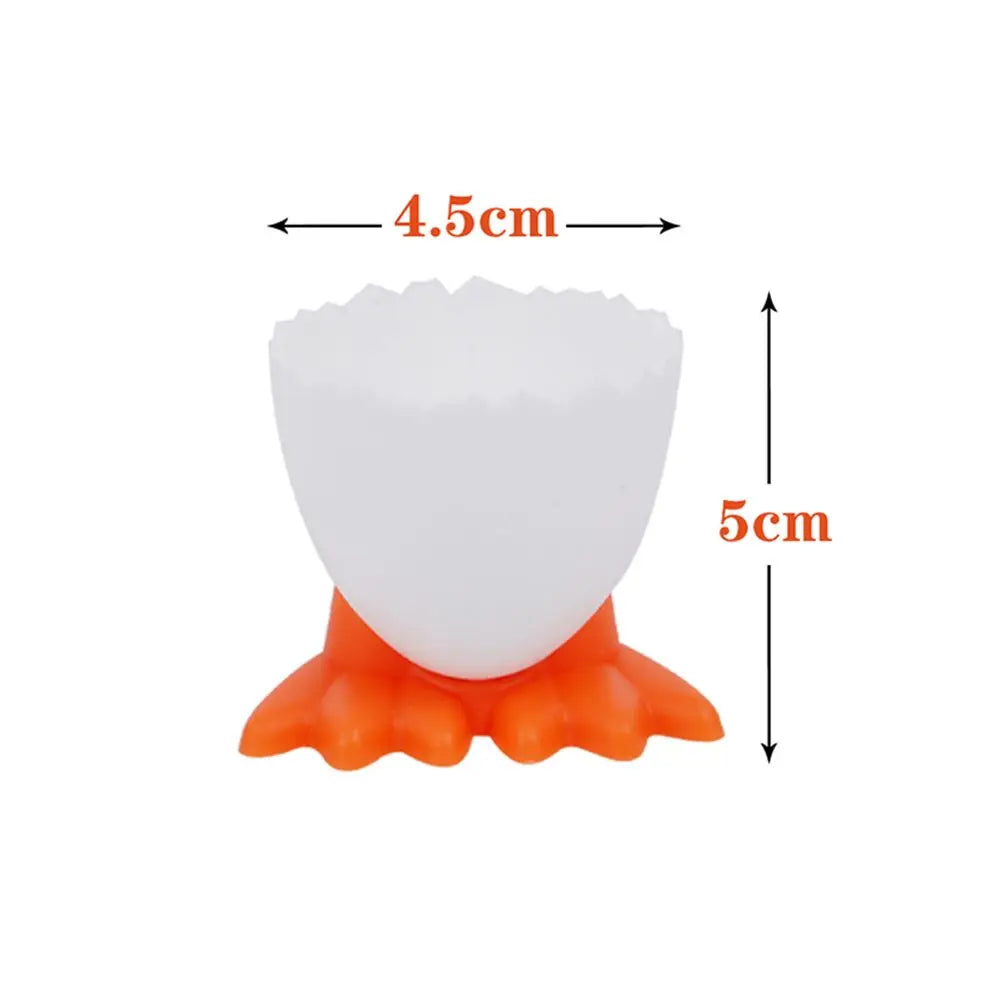 1/2/4Pcs Cute Creative Egg Cup Holder Plastic Eggs Holder with Feet Eggs Separator Boiled Eggs Container Kitchen Accessories