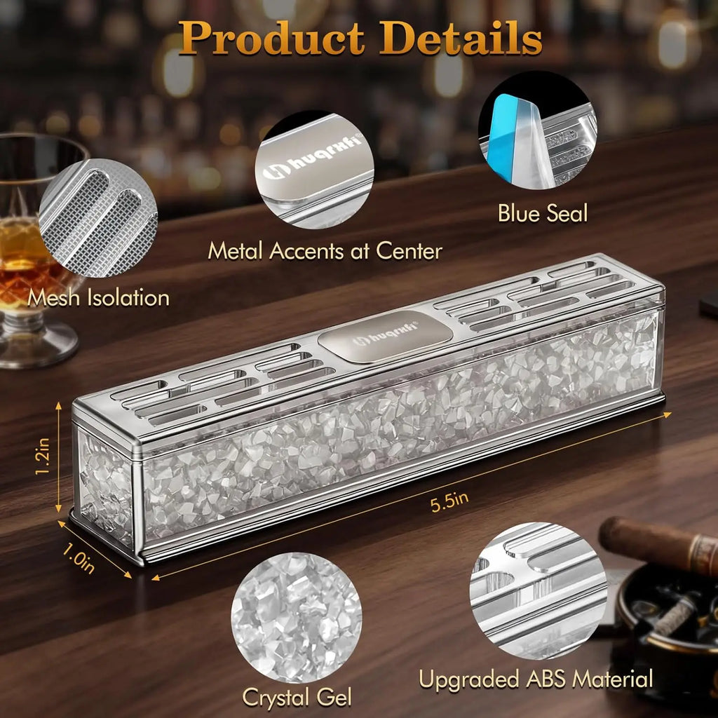 Pre-Filled Cigar Humidifier Ready-to-Use Crystal Gel Humidifier,Cigar Humidor Accessories,Maintains Ideal 65-70% Cigars Humidit