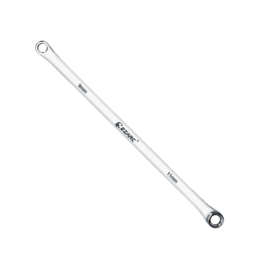 EZARC Extra Long Box End Wrench Metric Combination Durable Aviation Spanner CRV 8mm-19mm Chrome Vanadium Steel Aviation Wrenches