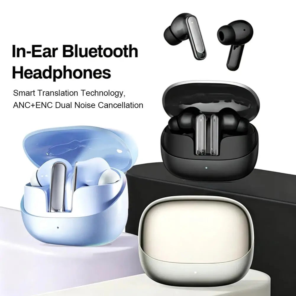 AI Translation Earbuds Real-time Translator Wireless Bluetooth 5.3 Headphones 144 Languages Noise Reduction Smart Earphones