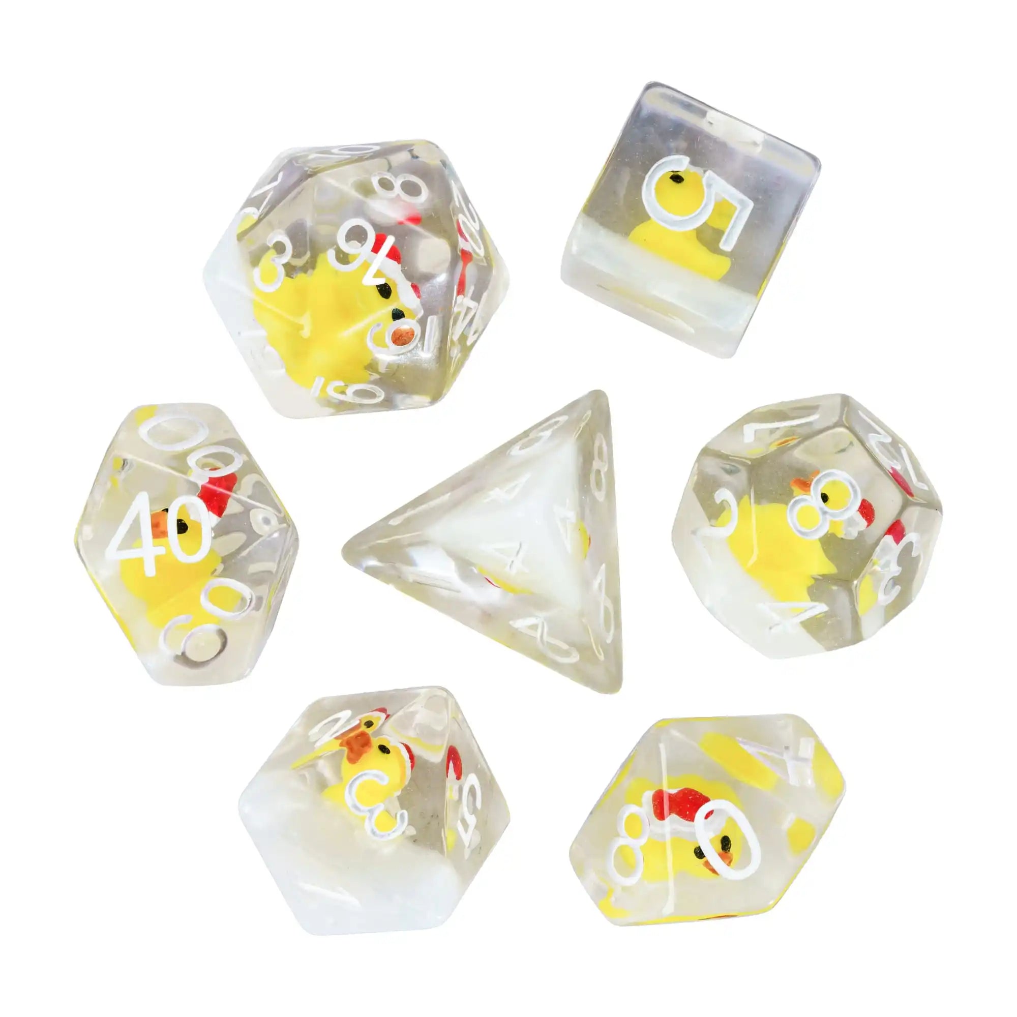 Cusdie Cute Animals DnD Dice Resin D4 D6 D8 D10 D% D12 D20 Polyhedral Dice Set for D&D Pathfinder Role Playing Table Board Games