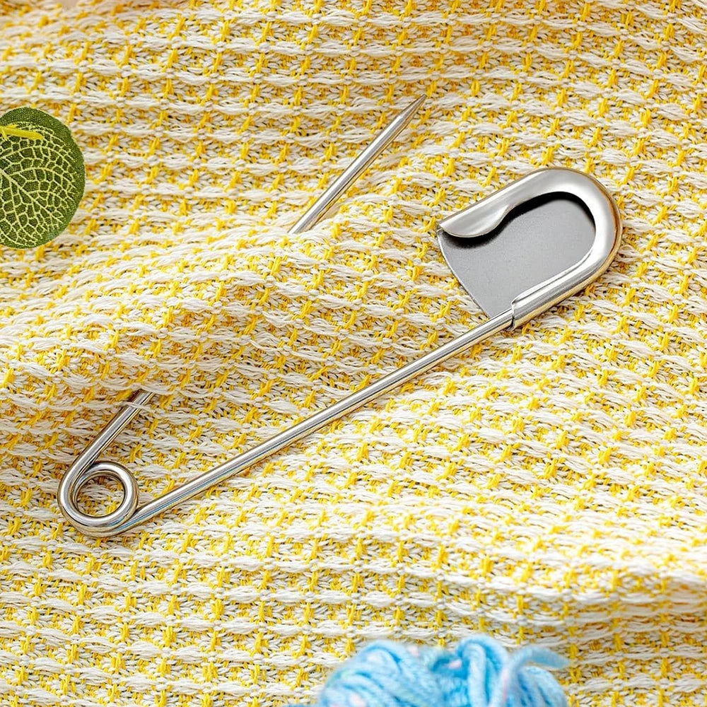 4PCS Large Safety Pins Stainless Steel Safety Pins Heavy Duty Strong Laundry Pins for Sewing Quilting Crafts and Decorations