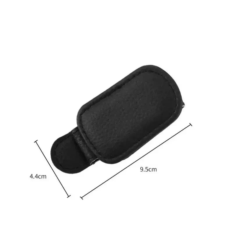 Multifunction Car Sun Visor Glasses Clip Leather Eyeglasses Clip Magnetic Sunglasses Holder Hanger Universal Interior Accessorie