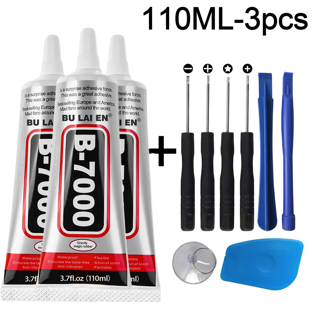 8in1 mobile phones repair tools kit-Multi-function set for disassembly, anti-slip screwdriver for phones, Black/Clear Waterproof high strength adhesive, universal glue for.