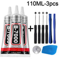 B7000 Transparent Mobile Phone Screen Universal Repair Tool  Strong Waterproof Black Adhesive,T7000 Elastic Glue For Tablet Screen Border Computer Repair 15/50/110ML.