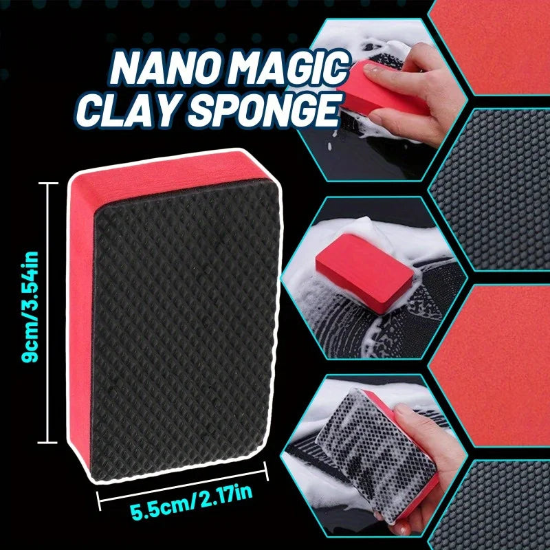 Cleaning and Wiping Car Mud, Diamond Shaped Grinding Mud, Sponge Removal, Flying Paint, Oxidized Clay Cleaning Tool