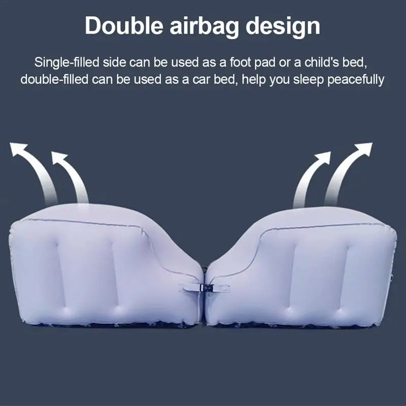 Inflatable Car Travel Bed Rear Seat Iable Air Mattress PVC Cushion Car Travel Bed For Car SUV Self-driving Camping Accessories