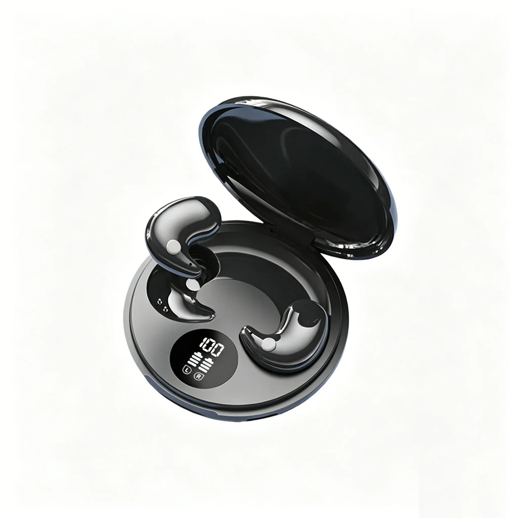 Ultra Thin Wireless Sleep Earbuds Zero Pressure Design for Side Sleepers All-Day Wearing Comfort Extended Playtime Battery