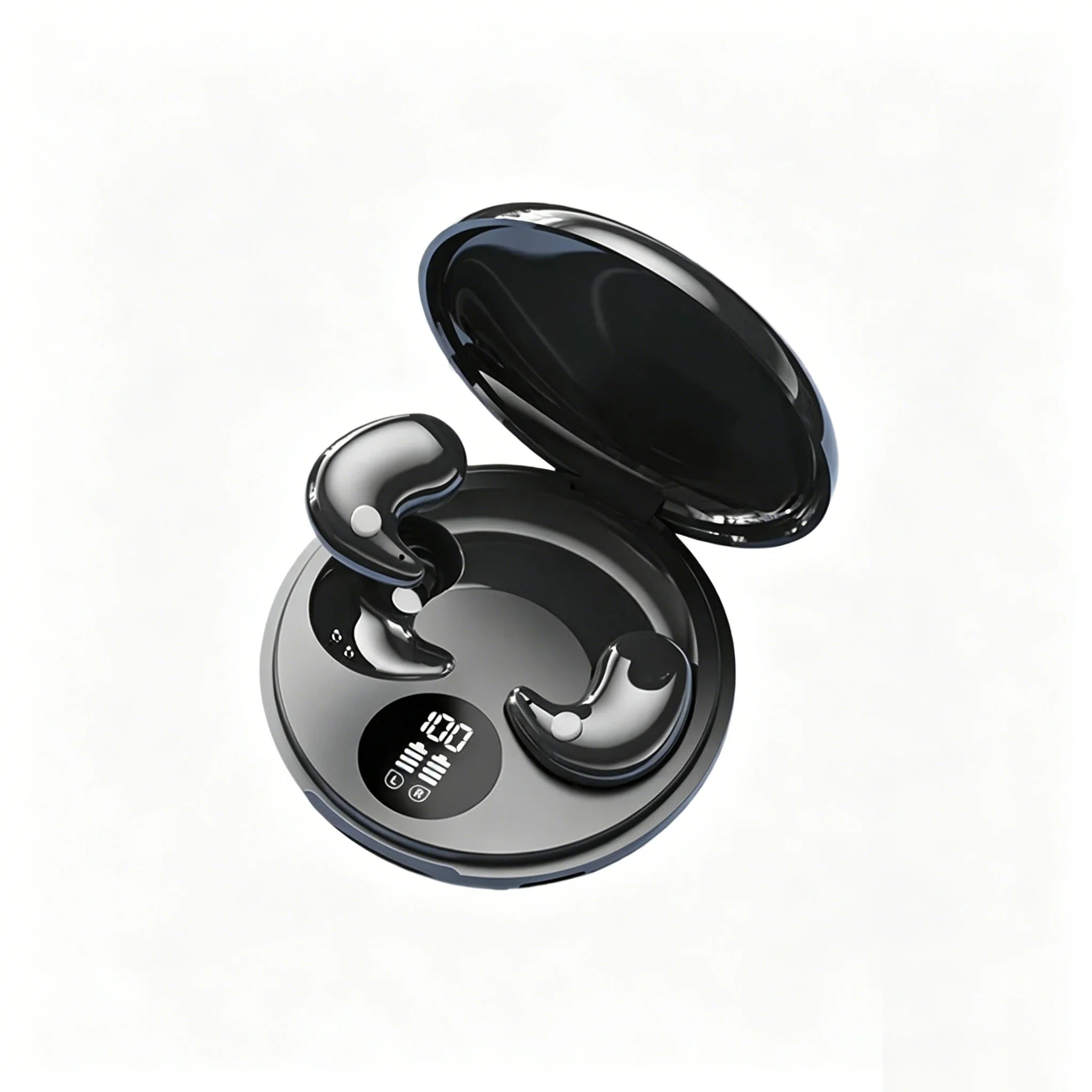 Ultra Thin Wireless Sleep Earbuds Zero Pressure Design for Side Sleepers All-Day Wearing Comfort Extended Playtime Battery