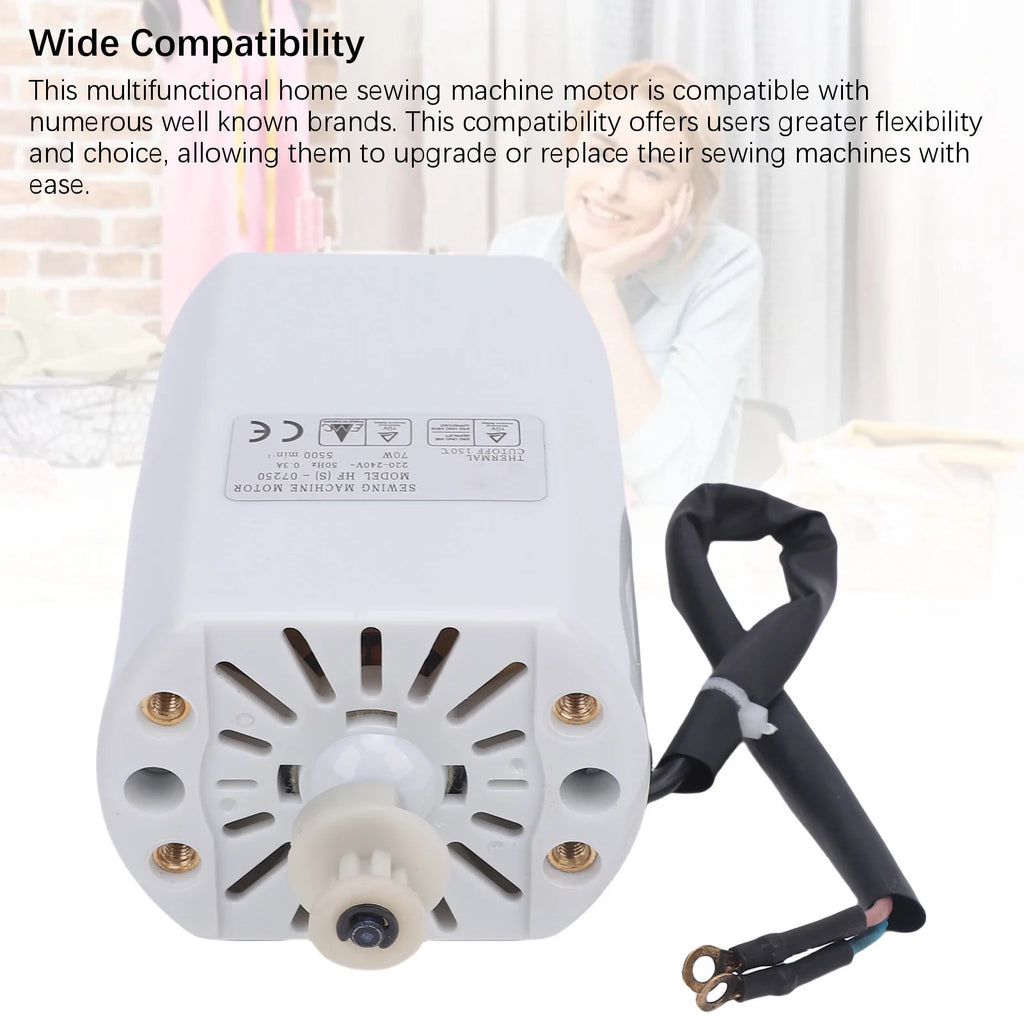 Sewing Machine Motor 70W Multifunctional 5500RPM Powerful Electric Sewing Machine Motor for Home Electric Sewing Machine Motor