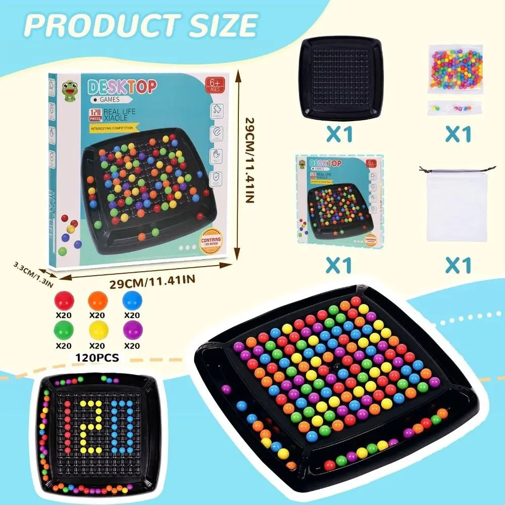 Plastic Intellectual Chessboard Parent-child Intelligent Brain Game Interaction Puzzle Toy Rainbow Ball Matching Toys Board Game