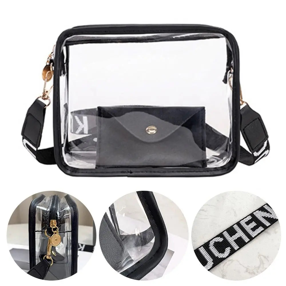 Fashion PVC Crossbody Bags Handbag with Small Phone Bags Shoulder Bag Transparent Jelly Bag Women