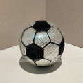 Alizekerr Football Shaped Crystal Evening Bags Women 2025 Boutique Unique Rhinestone Metallic Purses And Handbags Wedding Party