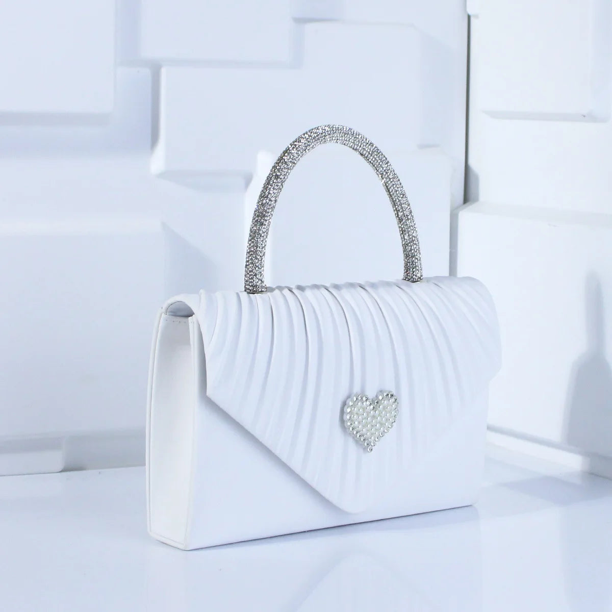 Elegant style fashion flower women dinner bag bow pearl handbag love dress bag