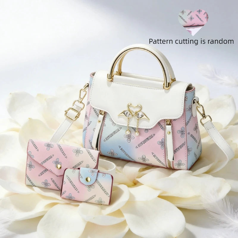 Colorful handbags, gradient messenger bag, small square bag, swan bag, shoulder bag, beautiful women's bag, colorful ladies' bag