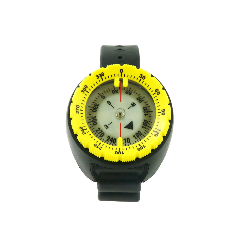 Digital Scuba Diving Compass 50m Waterproof Navigator, Professional Luminous LED Wrist Watch with Balanced Design for Snorkeling