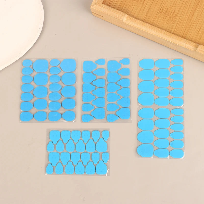 10Pcs False Nail Glue 24 Pills/Sheet UV Double Side Adhesive Tape Glue Sticker For Fake Nails Tips Clear Jelly Pad Press Tool