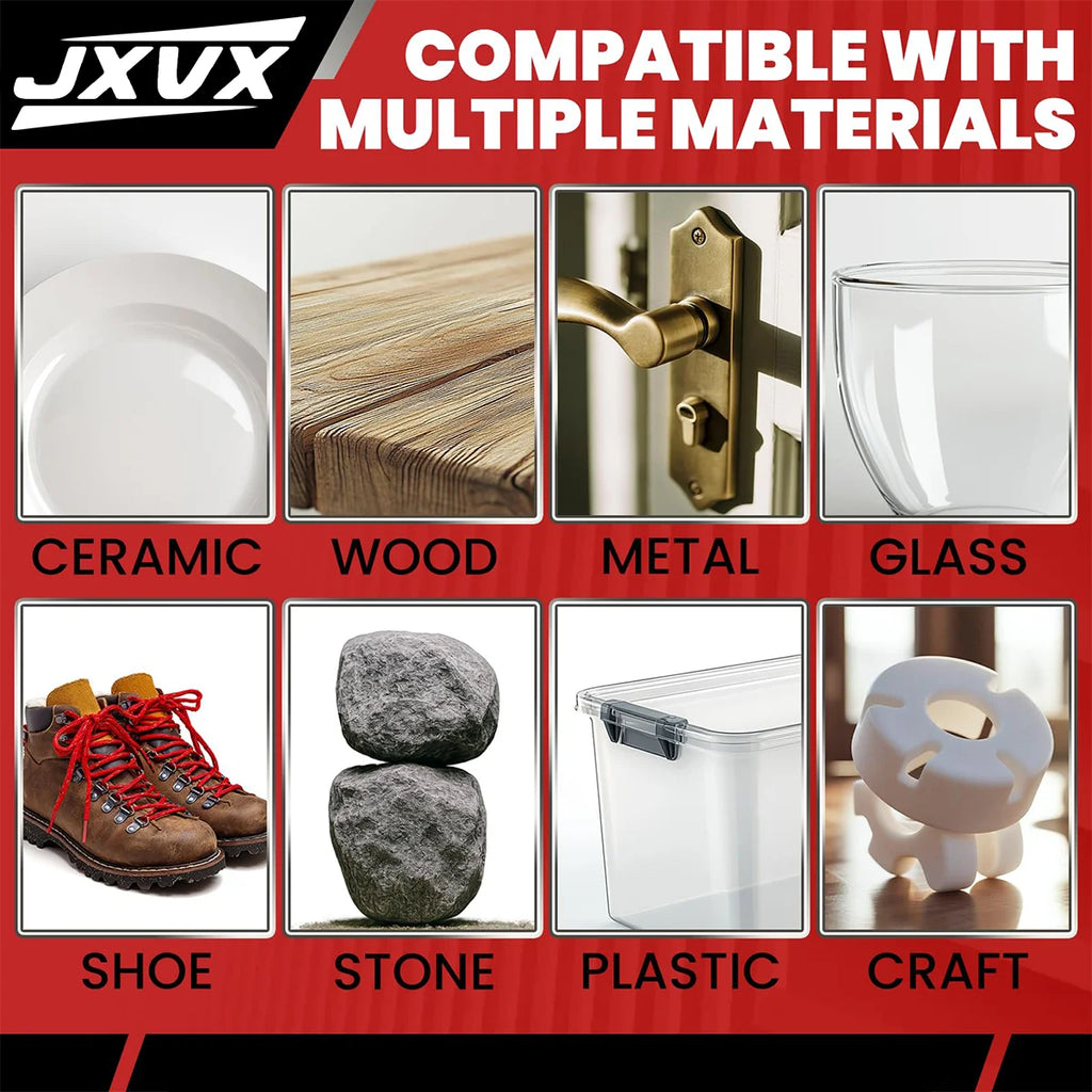 JXVX 50g 4pcs 502 Instant Strong Adhesive Super Liquid  Cyanoacrylate Universal Instant Glue for Resin Ceramic Metal Glass Fast Dry Glue,waterproof super glue extra strong.