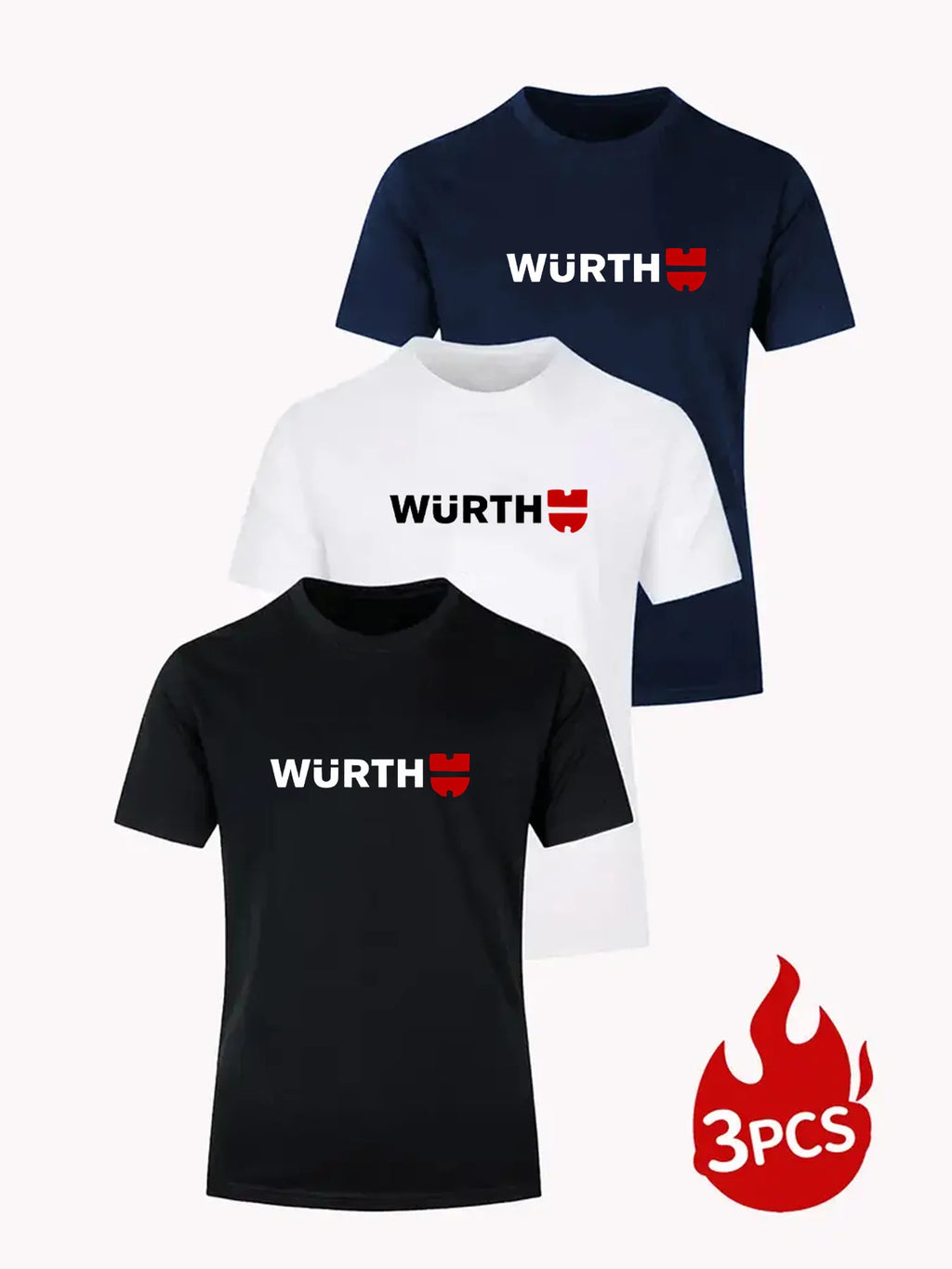 3-piece sporty fashion letter pattern printed pure cotton T-shirts - Soft, fashionable and simple pattern printing