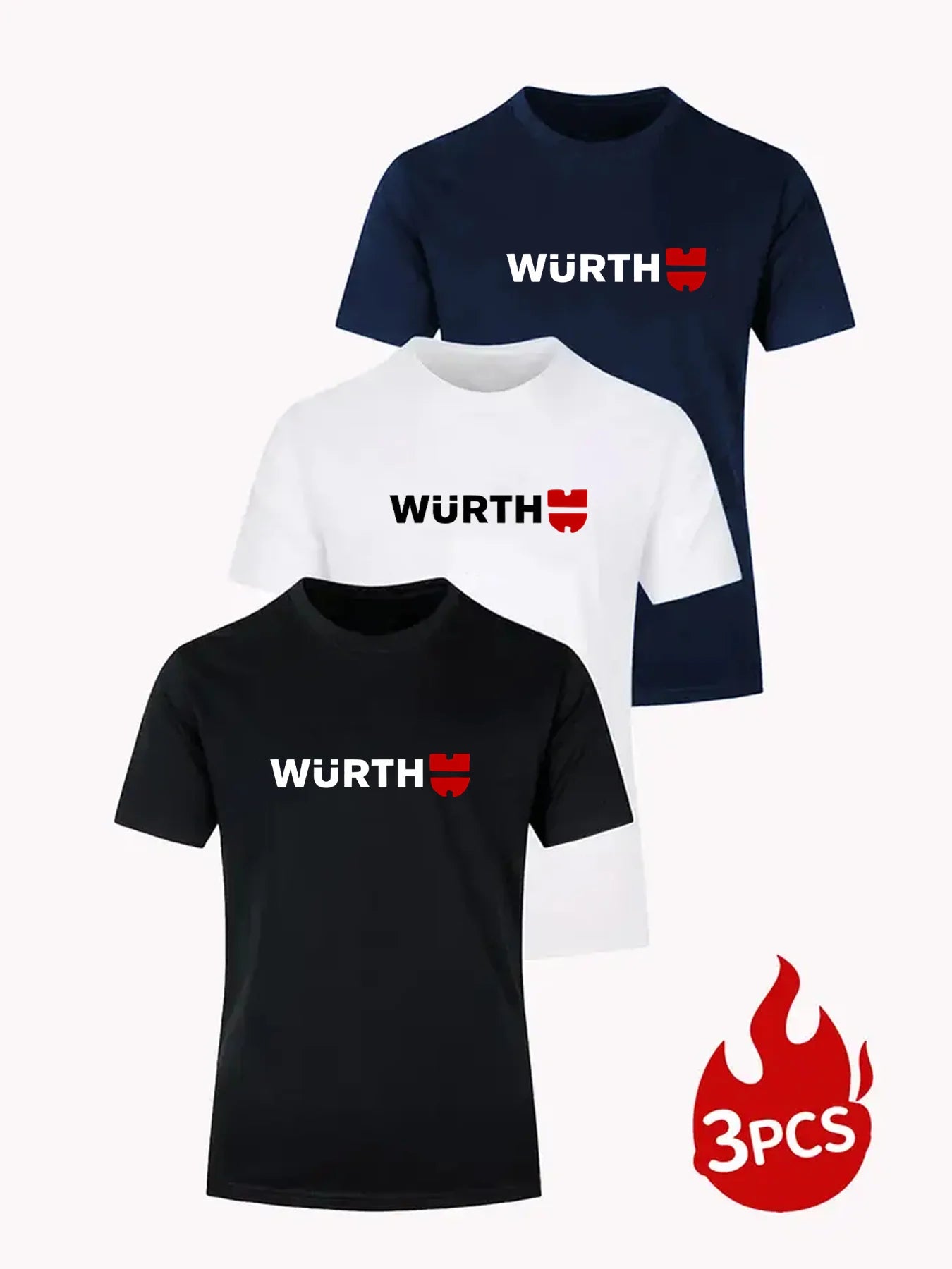 3-piece sporty fashion letter pattern printed pure cotton T-shirts - Soft, fashionable and simple pattern printing