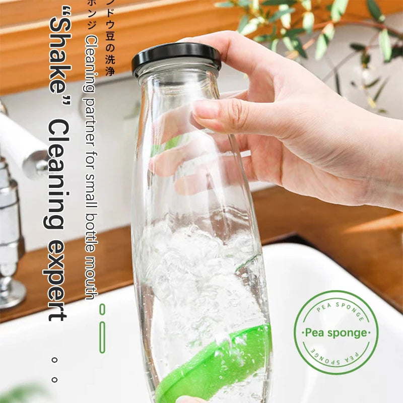 Beans Shaped Bottle Cleaning Sponge Magic Beans Cleaner Reusable Bottle Cleaning Beans Sponge Internal Cleaning Durable