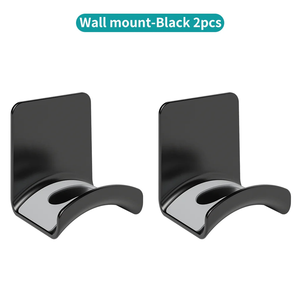 Universal Headphone Stand No Punching Plastic Wall Mount Hanger Under Desk Headset Rack Holder Support for Gaming Earphone