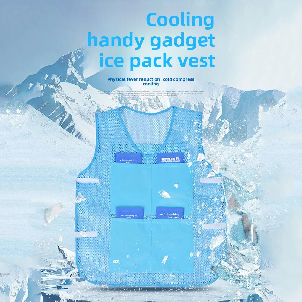 Ice Cooling Vest With 8 Gel Ice Packs Lightweight Breathable Cooling Jacket Summer Work Vest For Construction Workers Gardening
