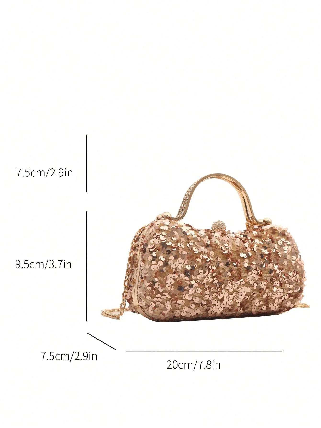 Beaded Sequin Gold Diamond Dinner Bag Women's Handmade Fashion Party Banquet Dress Portable Shiny Rhinestone Handbag Sac Mariage