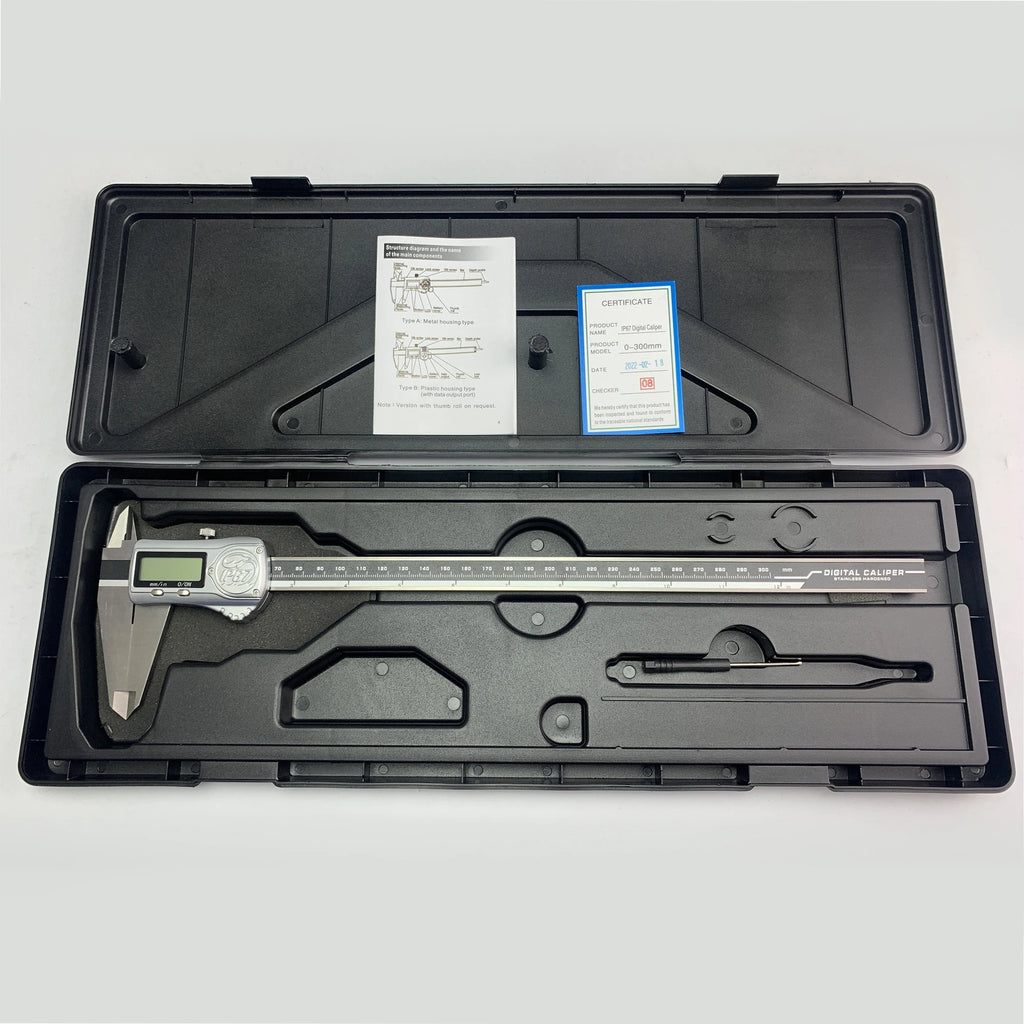0-150mm 200mm 300mm IP67 waterproof electronic digital vernier caliper slide ruler thickness caliper micrometer paquimetro