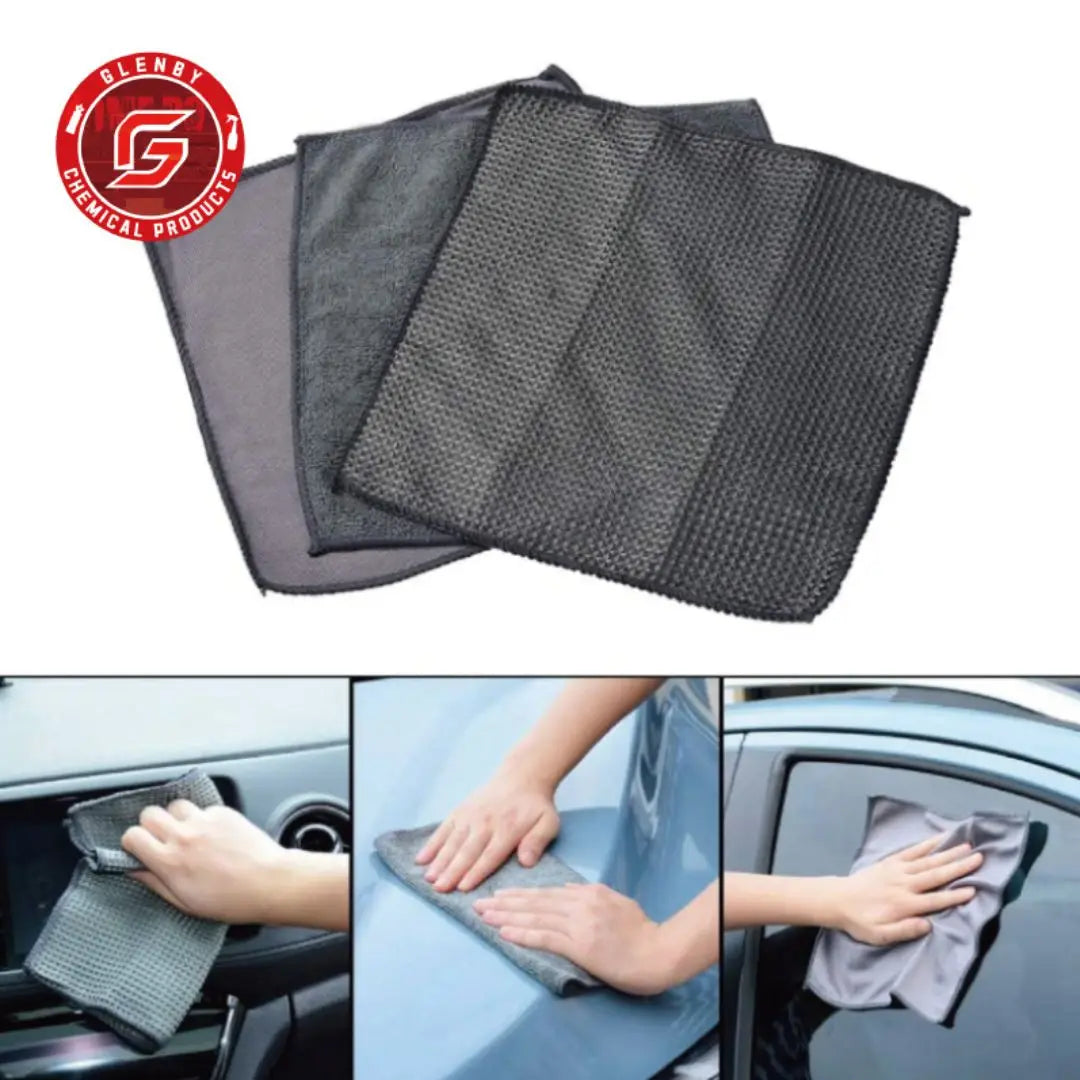 9-Piece Set Of Car And Motorcycle Cleaning Wipes Home Wash Gloves Car Wash Towels Cleaning Cloths Waxing Sponges Wheel Brushes