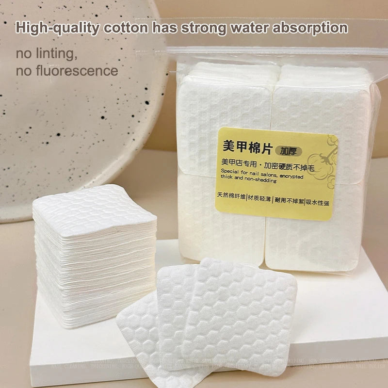 200/500Pcs Thickening Profession Cotton Pads For Nail Wipes Lint-Free Nail Cotton Gel Polish Remover Nail Art Cleaning Tools