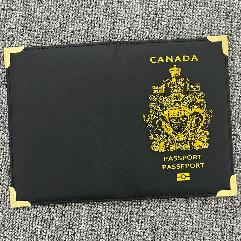 Canada Passport Cover Protector for Women Men Travel Pu Leather Canadian Passport Cards Case Protector Holder Travel Wallet
