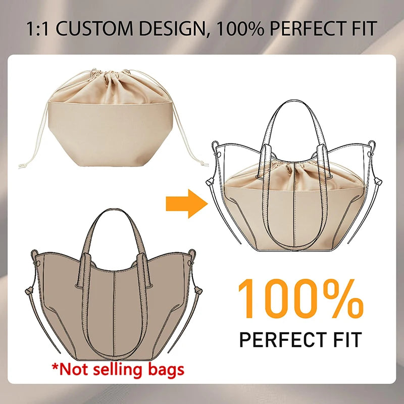 Canvas Purse Organizer Insert For Cyme Bags,lightweight Waterproof Cyme Organizer Insert With Drawstring Closure And Ykk Zipper