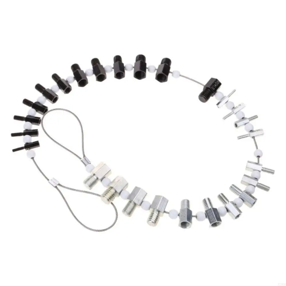 26Pcs Nut and Bolt Thread Checker Set Inch and Metric Size Precise Thread Checker Lightweight Universal Thread Measuring Tools