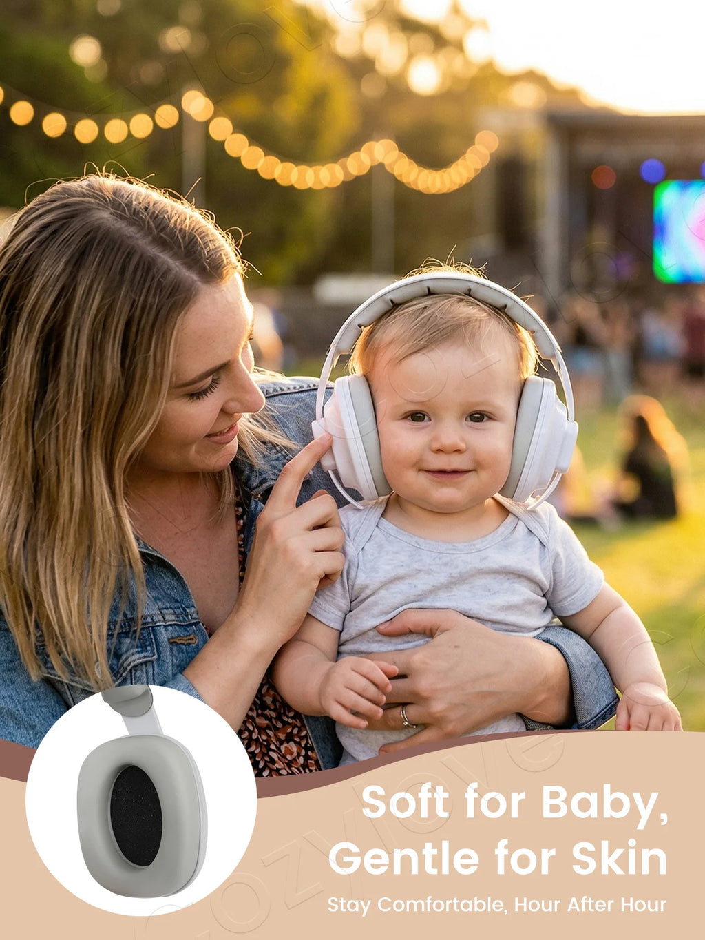 Baby Noise Cancelling Headphones | Adjustable Infant Hearing Protection Earmuffs for Airplanes, Concerts & Events, 4 Color