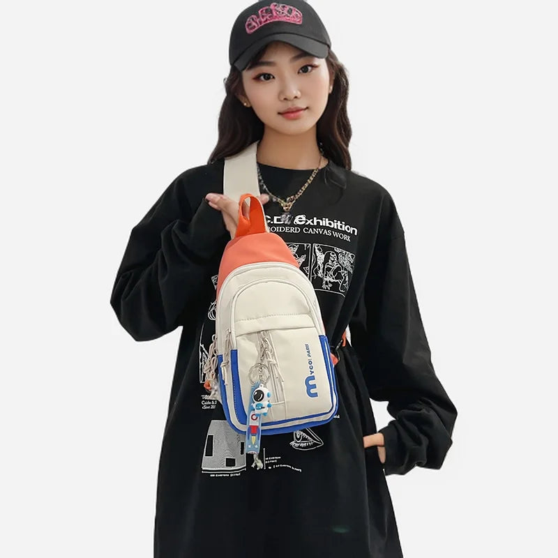 Chest Bag Women's Sports Style Design Niche Men's Trendy Brand Waterproof Outdoor Fashion Shoulder Crossbody Bag