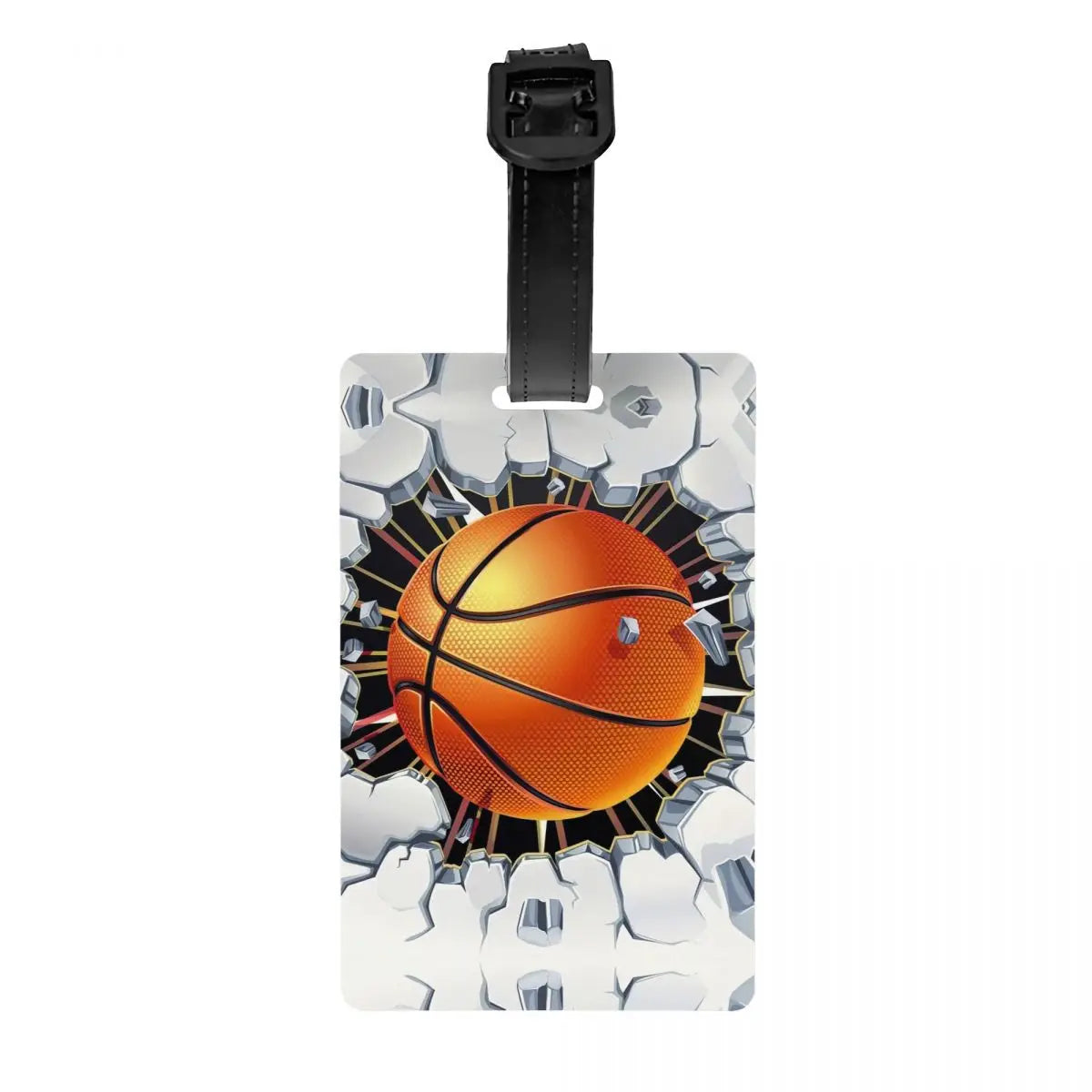 Custom Basketball Dots Round Luggage Tag Privacy Protection Physical culture Baggage Tags Travel Bag Labels Suitcase