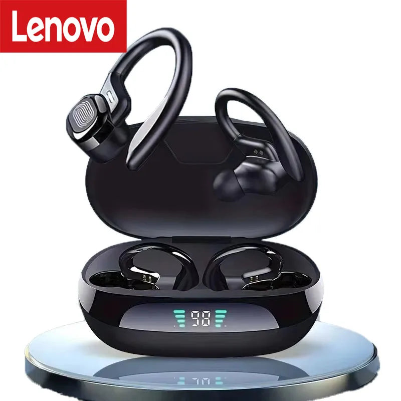 Lenovo Original EarHook Sports Earphones Wireless Bluetooth Headphones Sports in-Ear Digital Display Noise Reduction Headset