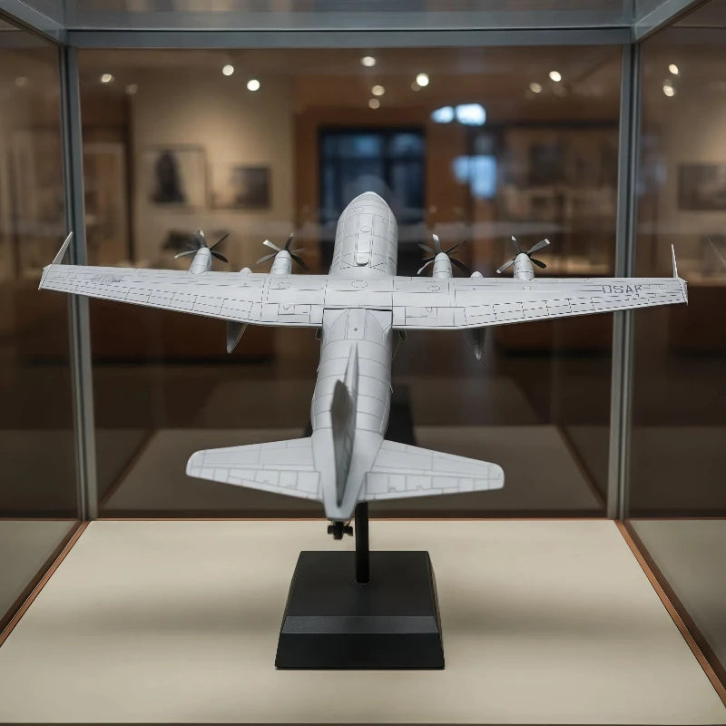 US Air Force C130 Hercules Transport Aircraft 1/200 Scale Alloy Finished Military Fighter Replica Model For Collectors Display
