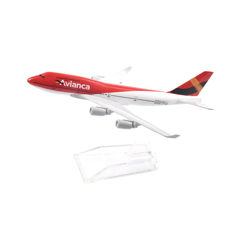 JASON TUTU 16cm AVIANCA COLOMBIA  B747 Airplane Model Airplane Diecast Metal 1/400 Scale Planes