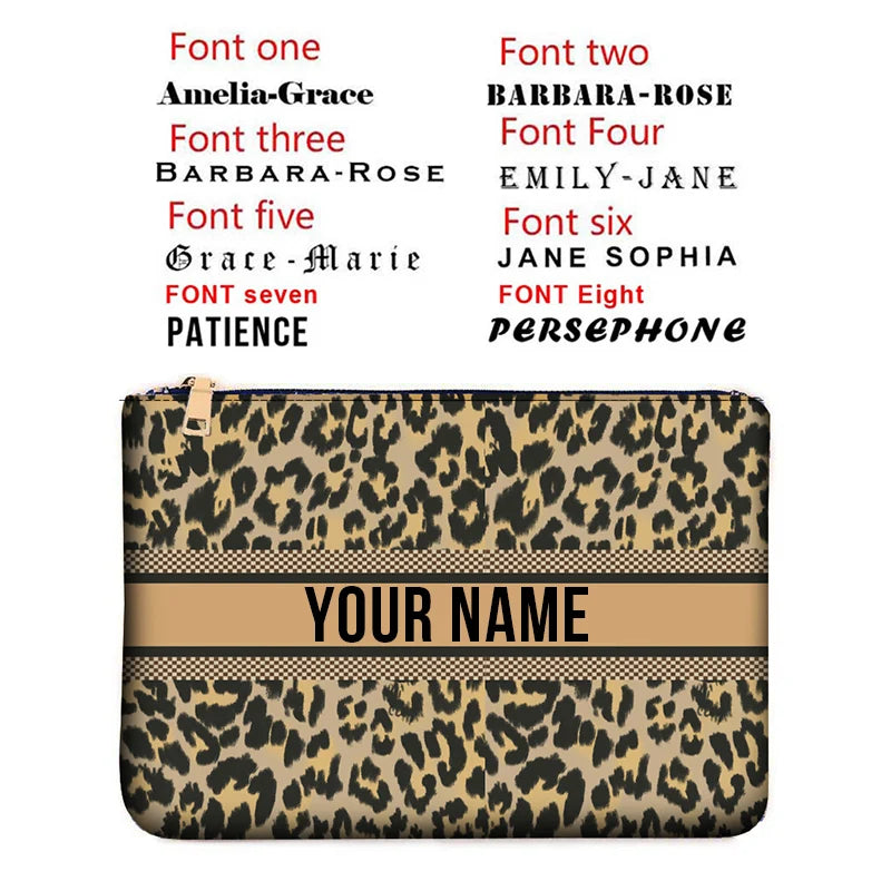 Canvas makeup bag WOMAN BAG Fashion Designer Party Clutch Personalized Custom Print Name Letter Beach Bag Travel Cosmetic Bag
