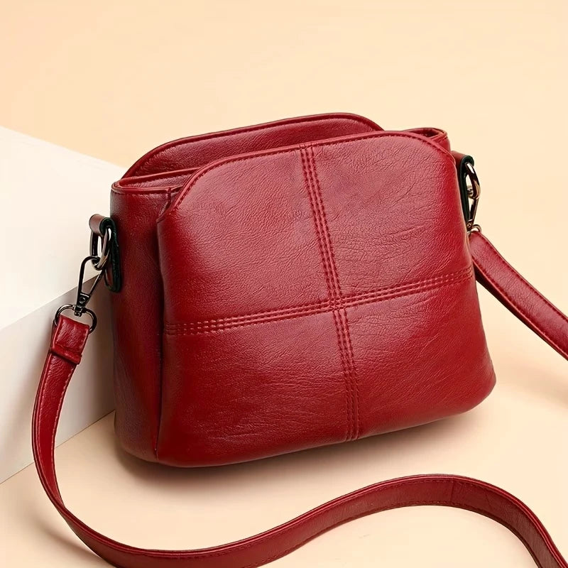Daily Wear Soft PU Leather Crossbody Bag Fashion Simple Sling Purse, Versatile for Shopping, Travel & Errands